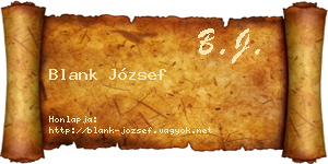 Blank József névjegykártya