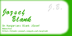 jozsef blank business card