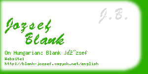 jozsef blank business card